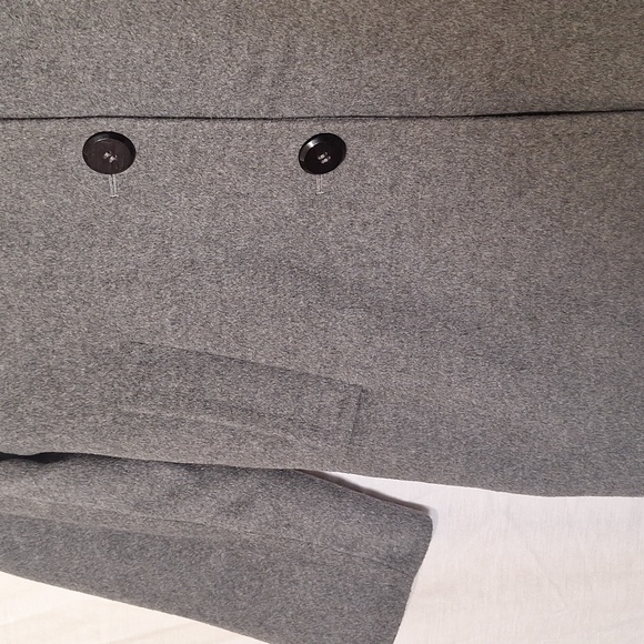 Wool Angora Pea Coat, Grey, Ellen Tracy Sz 4, NWOT - Picture 7 of 16